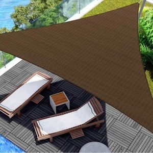 Sun🌞Shade Sail Canopy 16' x 16' x 16' Brown